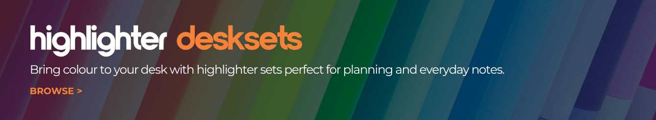 Highlighter Desksets - Bring colour to your desk with highlighter sets perfect for planning and everyday notes.